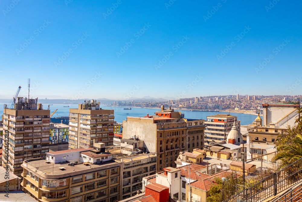 horizonte cerro concepcion, cerro alegre, mirador paseo yugoslavo,  Viña del Mar, Valparaíso, Chile