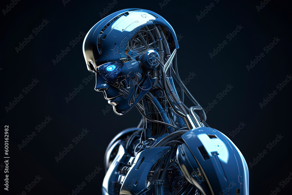 Artificial intelligence robots. AI technology generated image