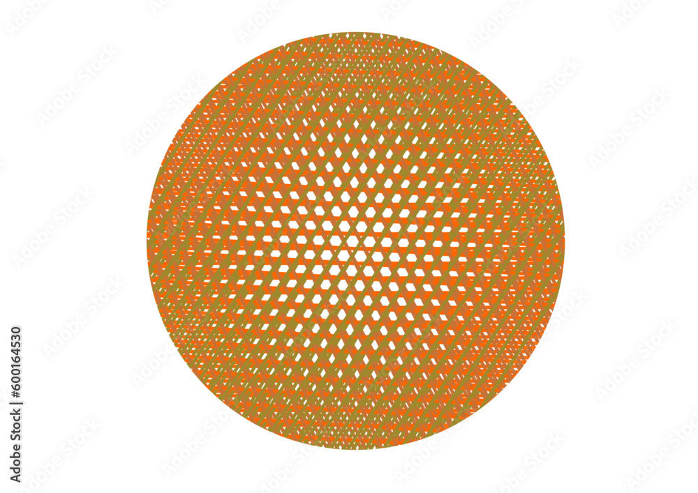 interessante braune kreisfigur mit zentralem wabenförmigen muster, modern art, interessante braune kreisfigur mit zentralem wabenförmigen muster, modern art,