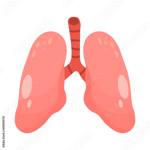 human Lungs vector clip art icon. COPD vector illustration, chronic obstructive pulmonary explanation