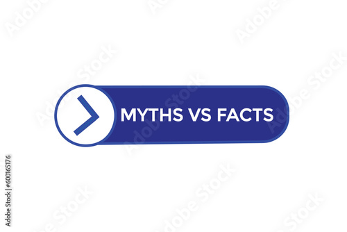 myths vs facts vectors.sign label bubble speech myths vs facts
