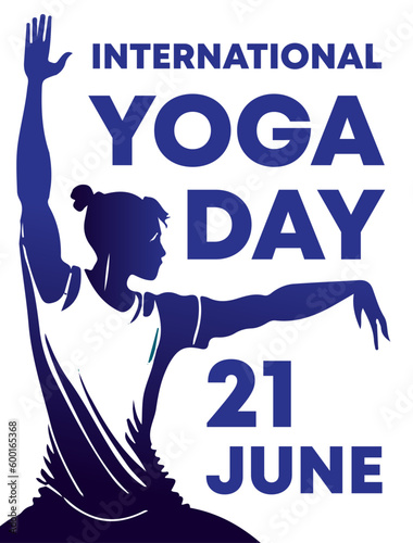 international yoga day for poster, banner, social media. Vector illustration