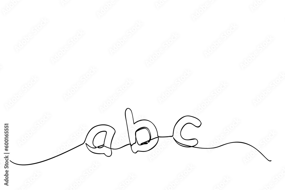 vector sketch alphabet lowercase a b c, single line for design element
vector sketch alphabet lowercase a b c, single line for design element