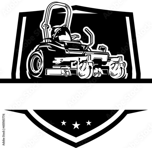 Zero Turn Lawn Mower Lawn Care Logo
