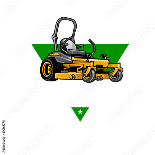 Zero Turn Lawn Mower Lawn Care Logo

