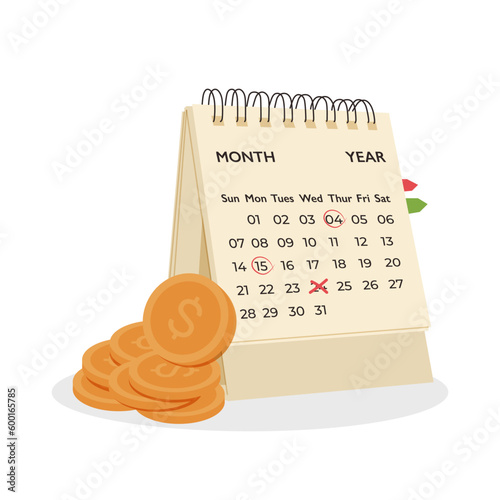 Subscription pay calendar fee annual button. Membership subscription bank money pricing salary automatic pay