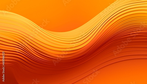 Orange bright background with lines and waves. High quality illustration Generative AI
