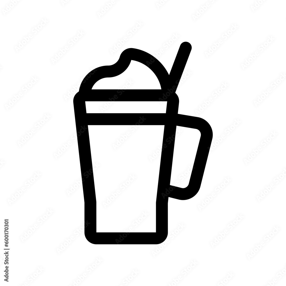 Editable milkshake vector icon. Food, restaurant. Part of a big icon set family. Perfect for web and app interfaces, presentations, infographics, etc Editable milkshake vector icon. Food, restaurant. Part of a big icon set family. Perfect for web and app interfaces, presentations, infographics, etc