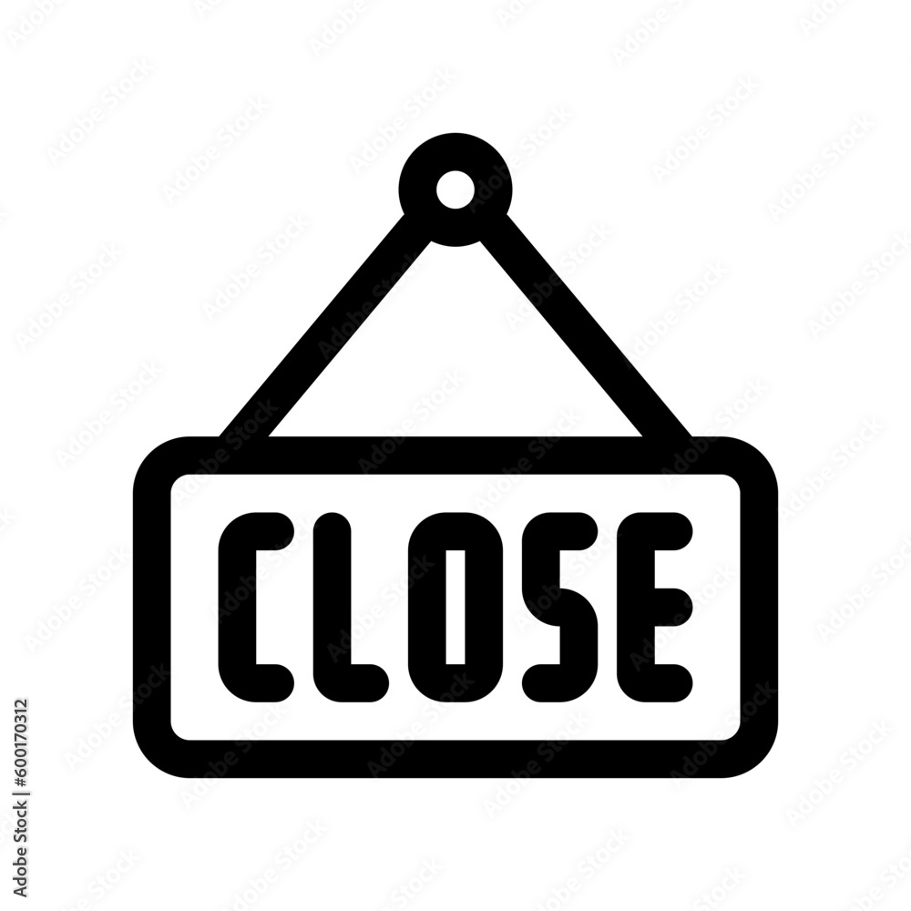 Editable store close sign vector icon. Food, restaurant. Part of a big icon set family. Perfect for web and app interfaces, presentations, infographics, etc Editable store close sign vector icon. Food, restaurant. Part of a big icon set family. Perfect for web and app interfaces, presentations, infographics, etc