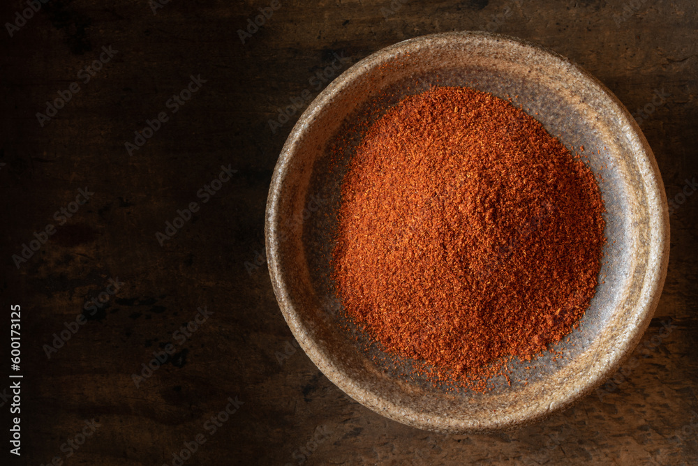 Ground Cayenne Pepper in a Bowl Ground Cayenne Pepper in a Bowl