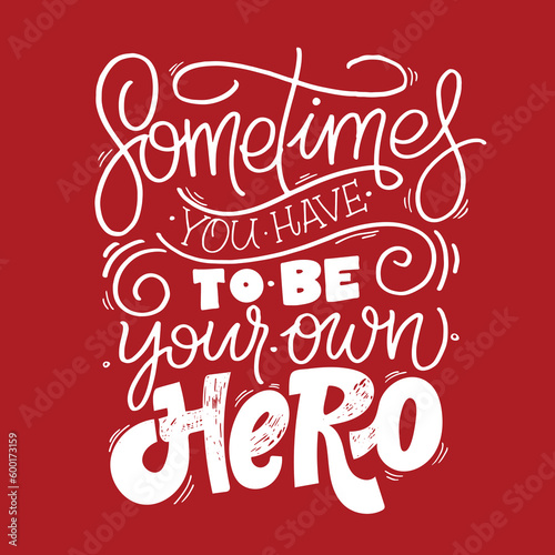 Cute hand drawn doodle lettering postcard, tee print design, t-shirt design, mug print. Lettering art.