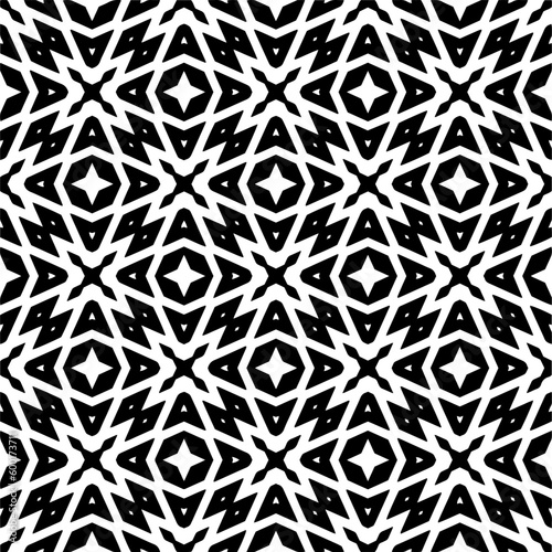 Abstract seamless monochrome pattern on white background for coloring. Design for banner, card, invitation, postcard, textile, fabric, wrapping paper, coloring book.