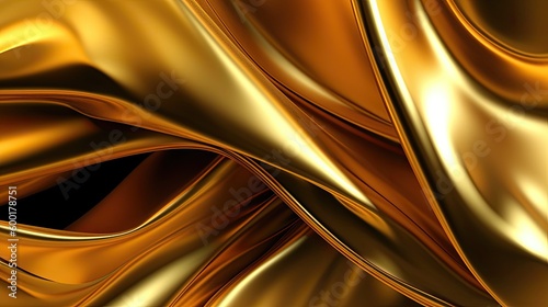 Abstract golden art background with a modern, fashionable twist, generative ai
