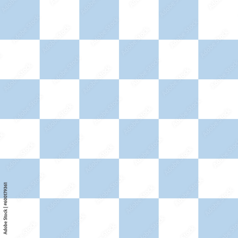Color white and blue squares in a checkerboard pattern. Abstract background..Checkerboard, chessboard, seamless pattern.	