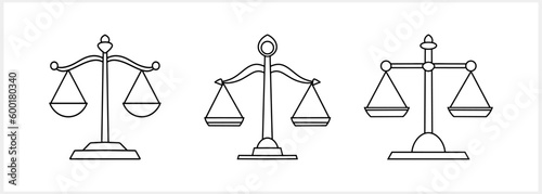 Scales of justice clip art Court of law and ethics symbol Weight icon Vector stock illustration EPS 10