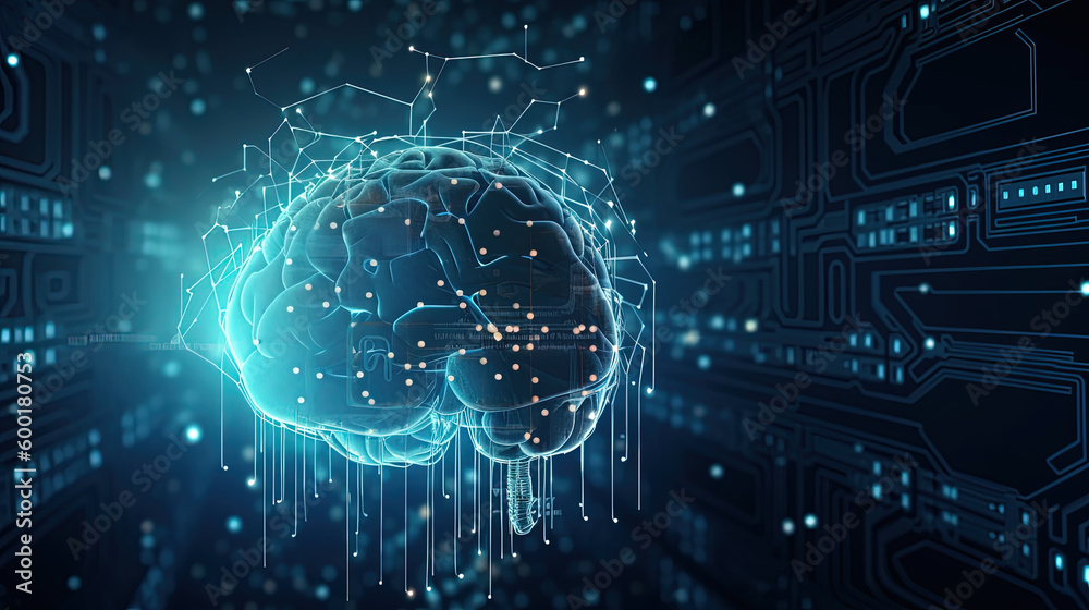 Ai technology brain background digital transformation concept Ai technology brain background digital transformation concept