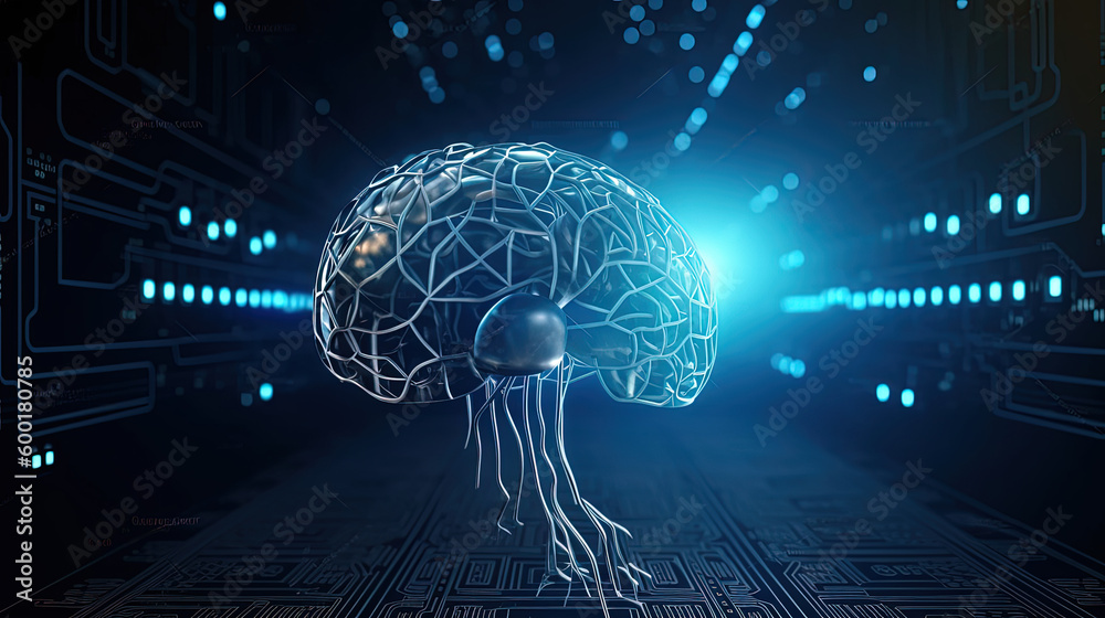 Ai technology brain background digital transformation concept Ai technology brain background digital transformation concept