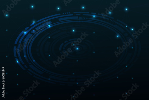 Vector abstract big data visualization. Visual information background. Future technology