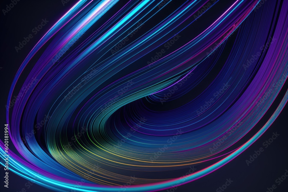 Abstract holographic background with glitched wavy surface of lines. Retrofuturistic vaporwave, generative ai Abstract holographic background with glitched wavy surface of lines. Retrofuturistic vaporwave, generative ai