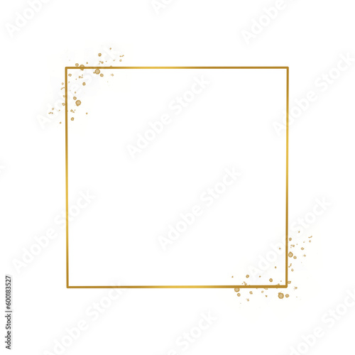 Gold square frame and spattering. © 24Novembers