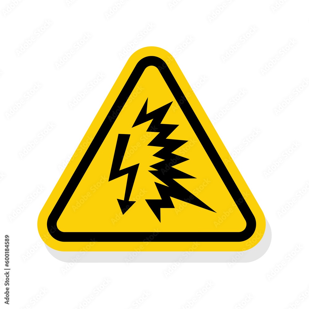 ISO Triangle Warning Sign: ISO W042 - Arc Flash Symbol ISO Triangle Warning Sign: ISO W042 - Arc Flash Symbol
