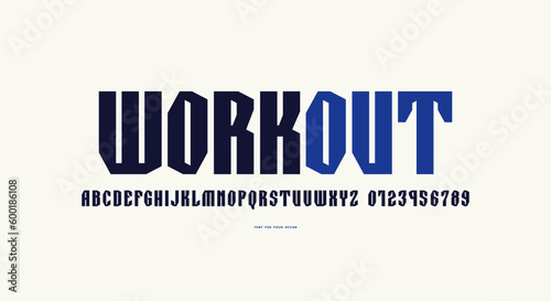 Sans serif font in sport style