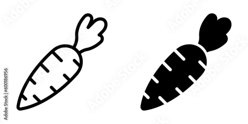 ofvs373 OutlineFilledVectorSign ofvs - carrot vector icon . isolated transparent . black outline and filled version . AI 10 / EPS 10 / PNG . g11713 photo
