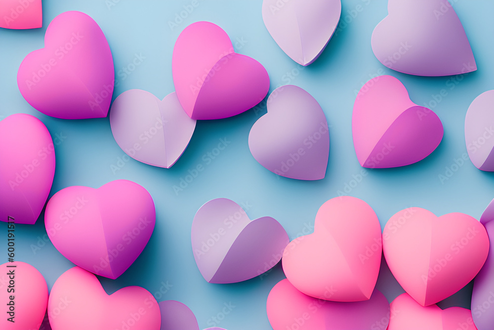 Background of brightly colored candy hearts for Valentine's Day