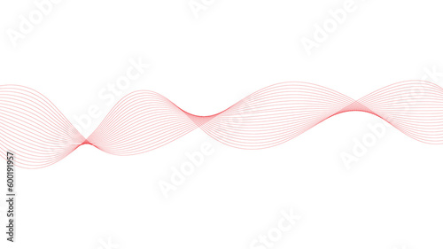 Swirl wave style red elegant lines long exposure design element isolated transparent background