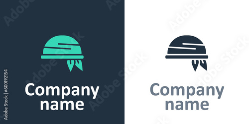 Logotype Bandana icon isolated on white background. Logo design template element. Vector