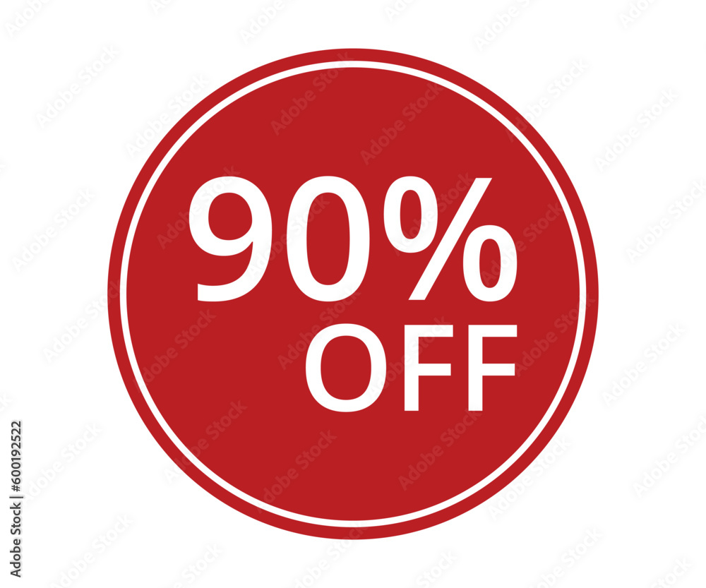 90% of Discount. Discount price. Special offer discount.The concept of the social network.Vector illustration. 90% of Discount. Discount price. Special offer discount.The concept of the social network.Vector illustration.