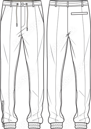 MEN AND BOYS BEACH PANT AND SPORTY TROUSER VECTOR