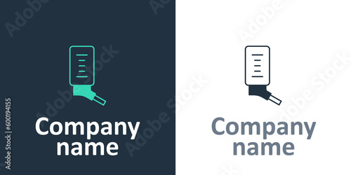 Logotype Automatic drinker for small pets icon isolated on white background. Logo design template element. Vector