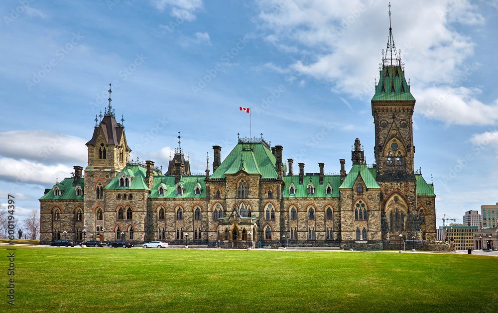 Obraz premium Canadian parliament building. East block. Parliament Hill, Ottawa, Ontario, Canada.