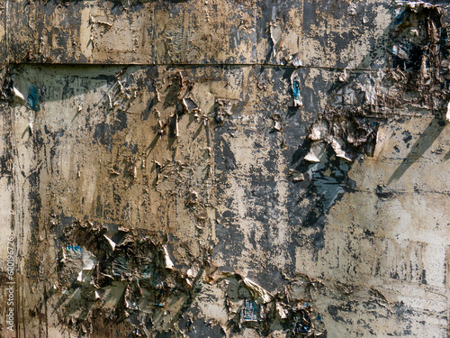 Faded wall with peel off paint surface texture photo