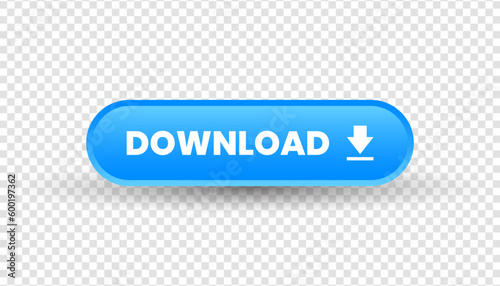 Download Button sign symbol. Blue download button for website, UI, ads, and project. Vector illustration