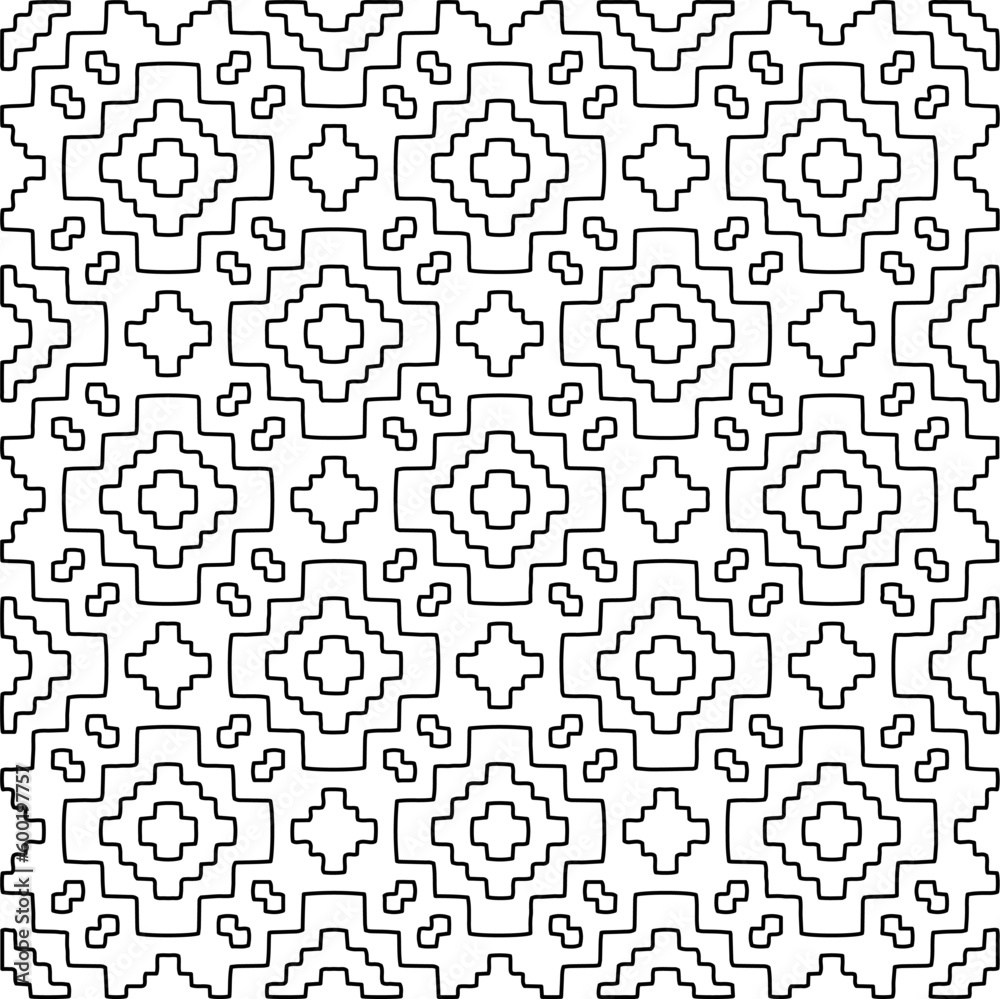 Geometric pattern of lines. Black and white pattern for web page, textures, card, poster, fabric, textile. Geometric pattern of lines. Black and white pattern for web page, textures, card, poster, fabric, textile.
