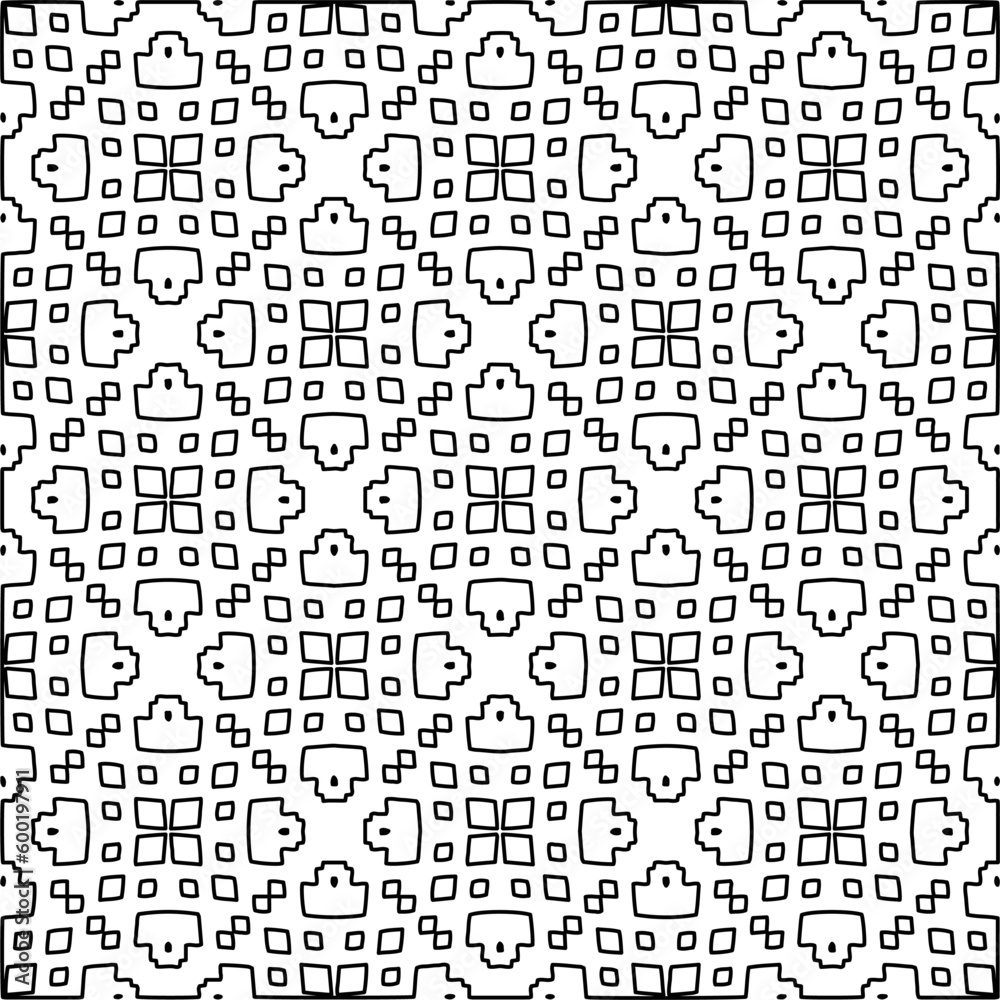 Geometric pattern of lines. Black and white pattern for web page, textures, card, poster, fabric, textile. Geometric pattern of lines. Black and white pattern for web page, textures, card, poster, fabric, textile.