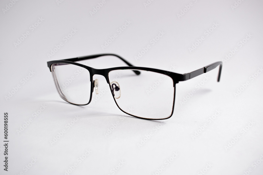 Black glasses, isolated on white