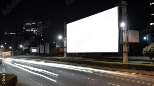 Advertising mock up blank billboard with copy space for your text content public information board billboard blank for outdoor advertising poster © Wanda