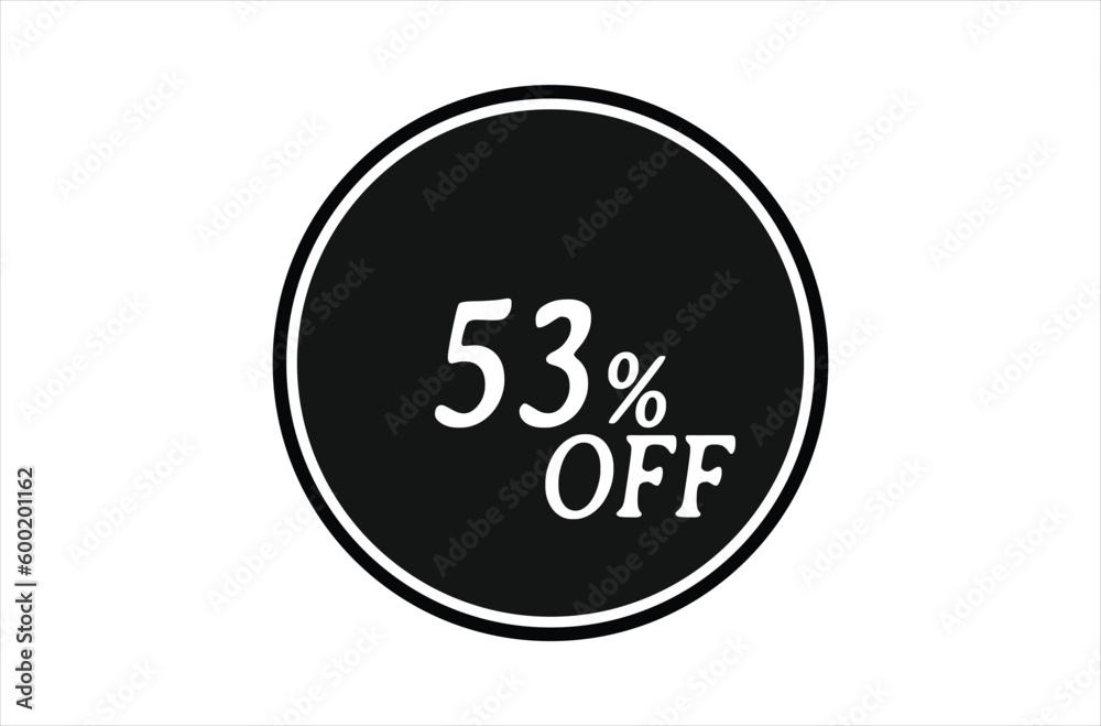 53% Off, Sale Discount Banner. Discount offer price, special offer sales promotions. vector template illustration 53% Off, Sale Discount Banner. Discount offer price, special offer sales promotions. vector template illustration
