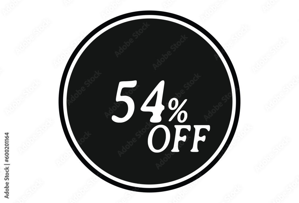 54% Off, Sale Discount Banner. Discount offer price, special offer sales promotions. vector template illustration 54% Off, Sale Discount Banner. Discount offer price, special offer sales promotions. vector template illustration