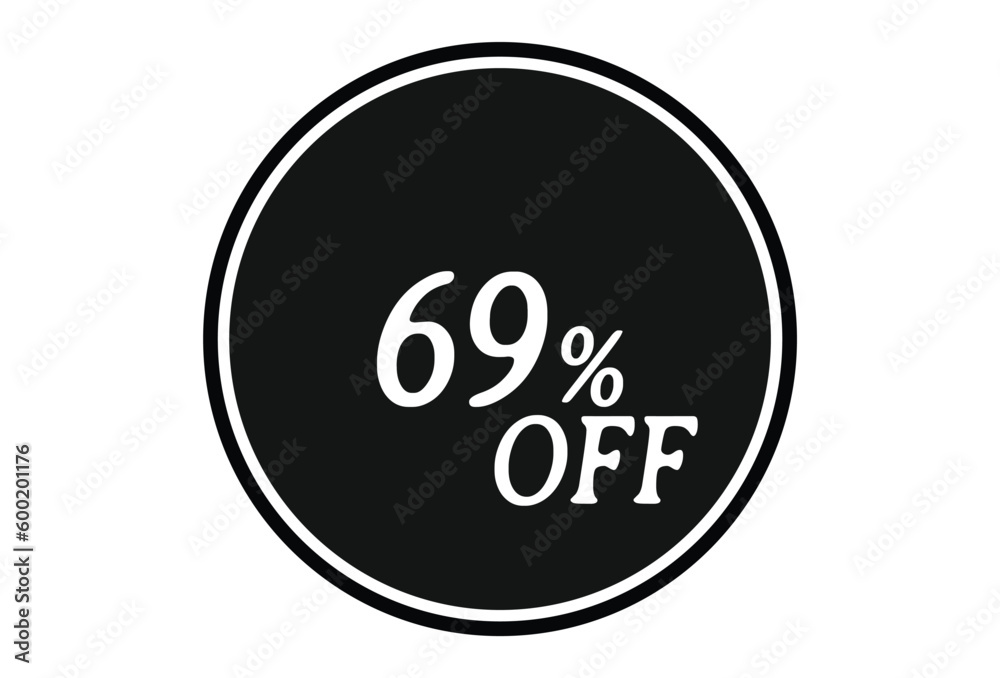 69% Off, Sale Discount Banner. Discount offer price, special offer sales promotions. vector template illustration 69% Off, Sale Discount Banner. Discount offer price, special offer sales promotions. vector template illustration
