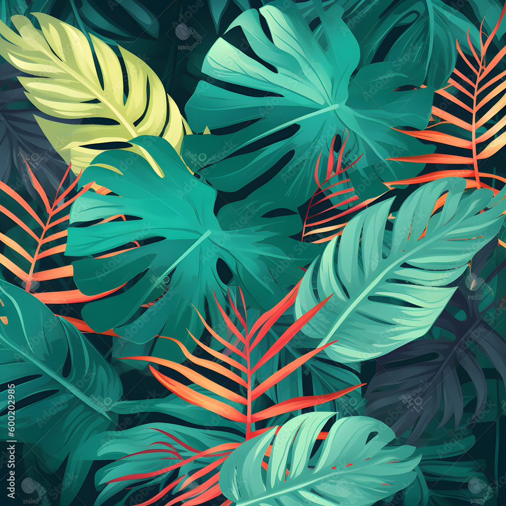 vibrant tropical palm leaves background vibrant tropical palm leaves background
