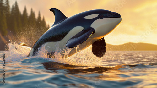 Photo of Orca Calf Jumping