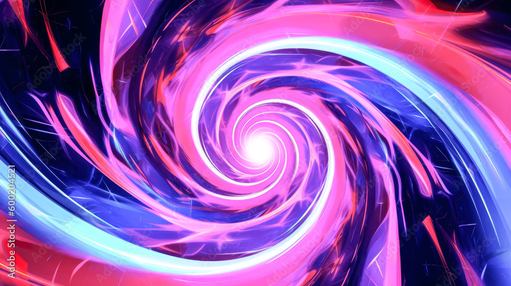 An abstract neon background with glowing pink and blue colors was created - generative ai.