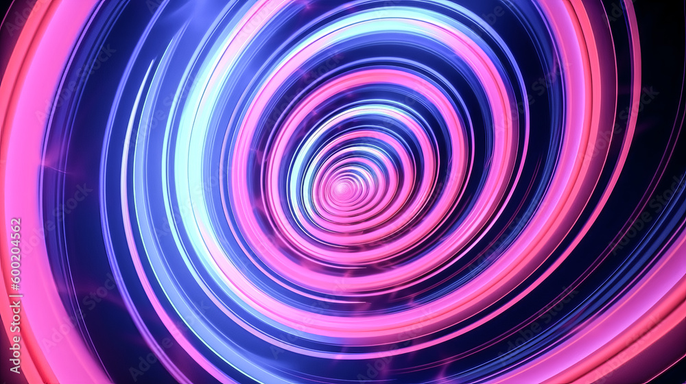 Obraz premium An abstract neon background with glowing pink and blue colors was created - generative ai.