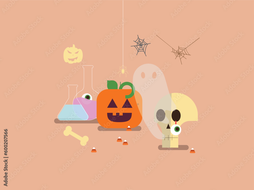 Halloween banner or party invitation background.