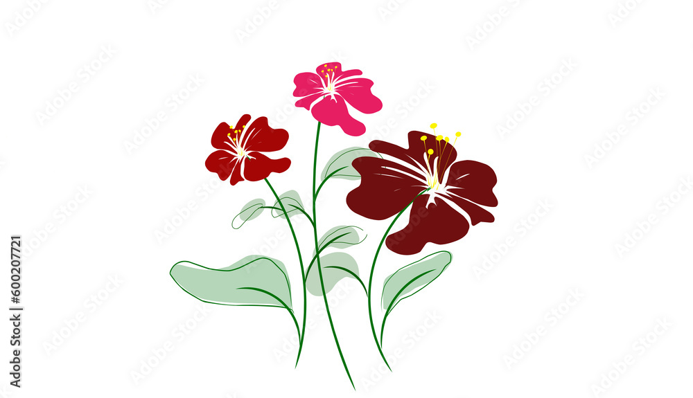 Naklejka premium bouquet of flowers