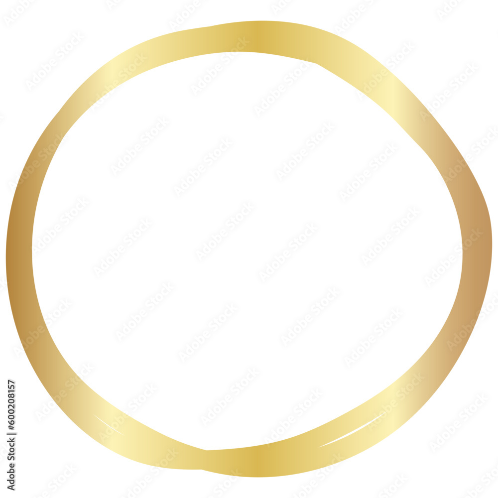 Golden doodle round circle border frame Golden doodle round circle border frame